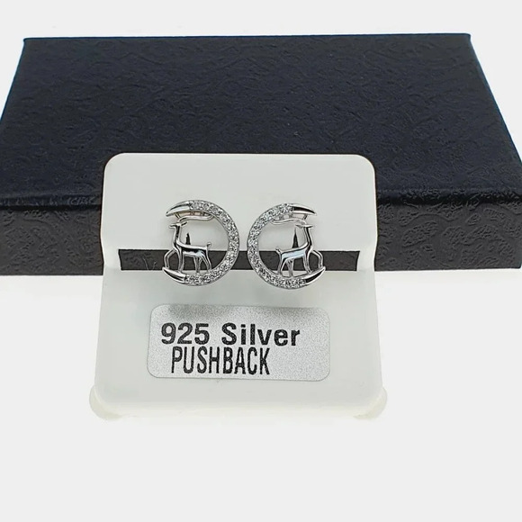 "925 sterling silver luxury CZ earrings for women/girls, Best for RJUS2226 - Picture 4 of 10